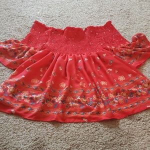 Plus size off the shoulder top